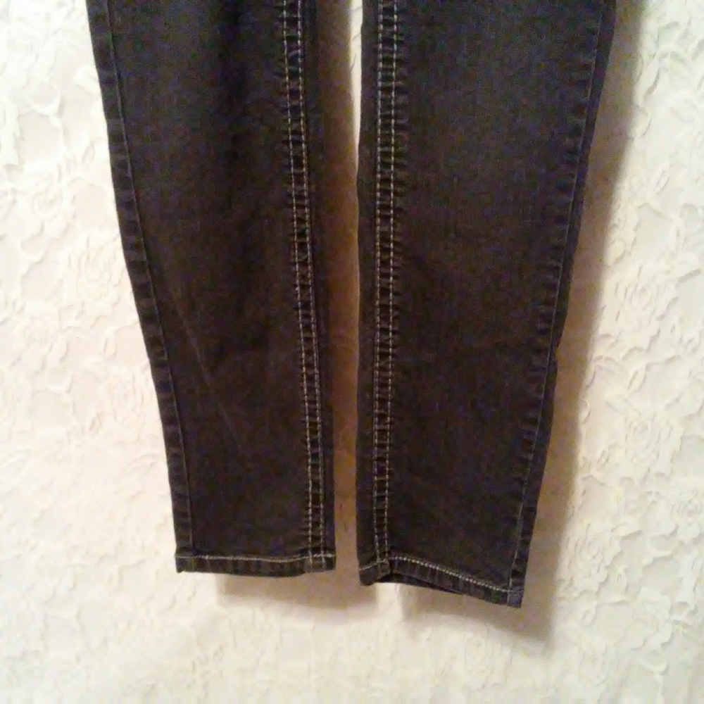 Maurices Black Embelished Skinny Jeans Distressed - Picture 5 of 8